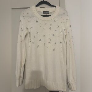 Karl Lagerfeld Paris Embellished Ivory Sweater